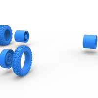 Wheel Set of Ape car proto for dirt Scale 1:25 - Thumbnail 10