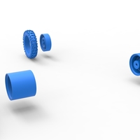 Wheel Set of Ape car proto for dirt Scale 1:25 - Thumbnail 12