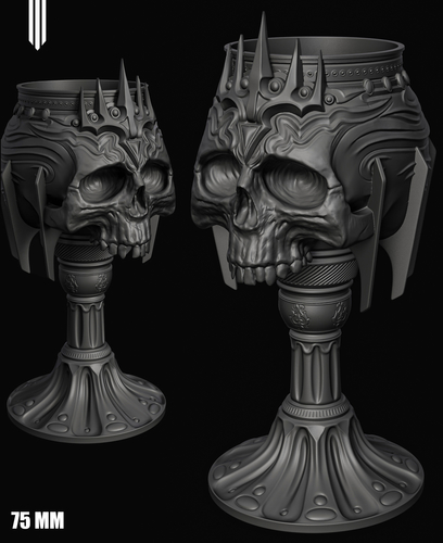 Throne of the Damned – Gothic Skull Goblet