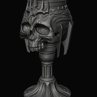 Throne of the Damned – Gothic Skull Goblet - Thumbnail 2