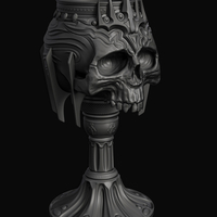 Throne of the Damned – Gothic Skull Goblet - Thumbnail 3