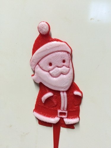 Santa from an Image to a Cake Topper 3D Print 57949