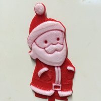 Small Santa from an Image to a Cake Topper 3D Printing 57949
