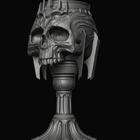 Throne of the Damned – Gothic Skull Goblet - Thumbnail 7