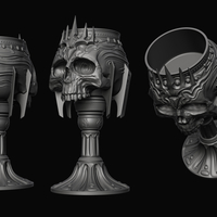 Throne of the Damned – Gothic Skull Goblet - Thumbnail 8