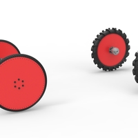 Wheel Set of Swamp buggy Scale 1:25 - Thumbnail 1