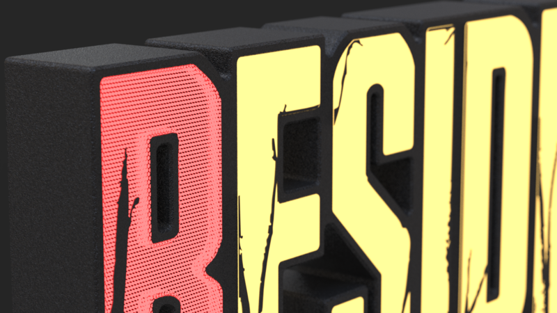 Resident Evil LED Sign – 3D Printable Wall Light for Gamer Rooms