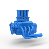 Engine of Drag racing Airboat Scale 1:25 - Thumbnail 1