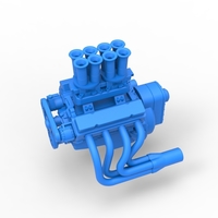 Engine of Drag racing Airboat Scale 1:25 - Thumbnail 2