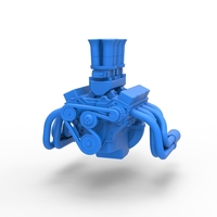 Engine of Drag racing Airboat Scale 1:25 - Thumbnail 4