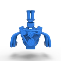 Engine of Drag racing Airboat Scale 1:25 - Thumbnail 5