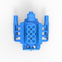 Engine of Drag racing Airboat Scale 1:25 - Thumbnail 7