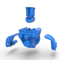 Engine of Drag racing Airboat Scale 1:25 - Thumbnail 13