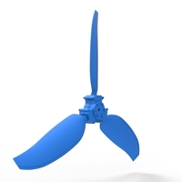 3 Blade Propeller of Drag racing Airboat Scale 1:25 - Thumbnail 5