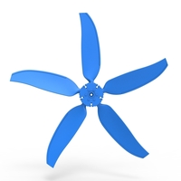 5 Blade Propeller of Drag racing Airboat Scale 1:25 - Thumbnail 1