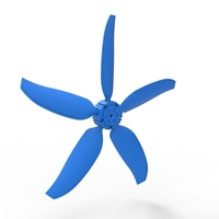 5 Blade Propeller of Drag racing Airboat Scale 1:25 - Thumbnail 5