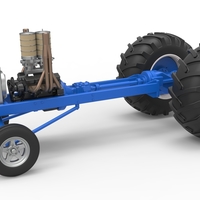 Vintage Small block Pulling tractor Base Scale 1:25 - Thumbnail 1