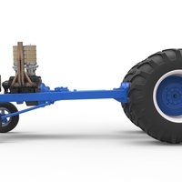 Vintage Small block Pulling tractor Base Scale 1:25 - Thumbnail 7