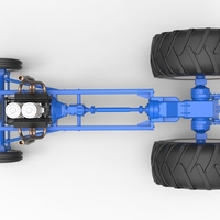 Vintage Small block Pulling tractor Base Scale 1:25 - Thumbnail 9