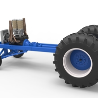 Vintage Small block Pulling tractor Base Scale 1:25 - Thumbnail 10