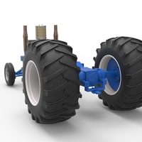 Vintage Small block Pulling tractor Base Scale 1:25 - Thumbnail 11