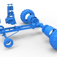 Vintage Small block Pulling tractor Base Scale 1:25 - Thumbnail 14