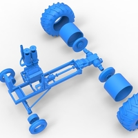 Vintage Small block Pulling tractor Base Scale 1:25 - Thumbnail 15