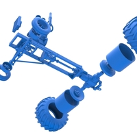 Vintage Small block Pulling tractor Base Scale 1:25 - Thumbnail 16