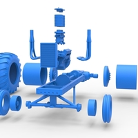 Vintage Small block Pulling tractor Base Scale 1:25 - Thumbnail 17