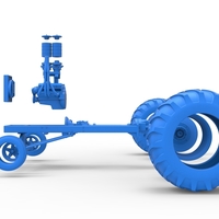 Vintage Small block Pulling tractor Base Scale 1:25 - Thumbnail 18