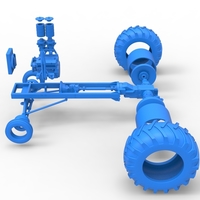 Vintage Small block Pulling tractor Base Scale 1:25 - Thumbnail 19