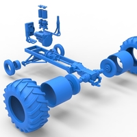 Vintage Small block Pulling tractor Base Scale 1:25 - Thumbnail 20