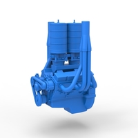 Engine of Vintage Small block Pulling tractor Scale 1:25 - Thumbnail 1