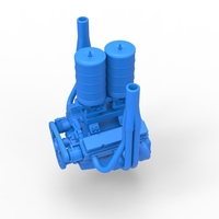 Engine of Vintage Small block Pulling tractor Scale 1:25 - Thumbnail 2