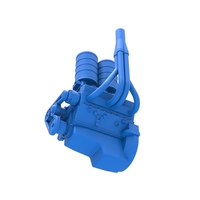 Engine of Vintage Small block Pulling tractor Scale 1:25 - Thumbnail 3