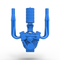 Engine of Vintage Small block Pulling tractor Scale 1:25 - Thumbnail 5