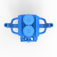 Engine of Vintage Small block Pulling tractor Scale 1:25 - Thumbnail 7