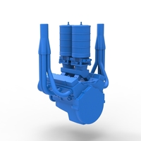 Engine of Vintage Small block Pulling tractor Scale 1:25 - Thumbnail 9