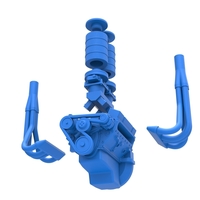 Engine of Vintage Small block Pulling tractor Scale 1:25 - Thumbnail 13