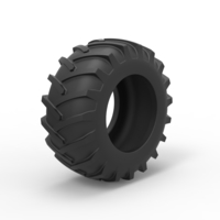 Tire of Vintage Pulling tractor Version 1 Scale 1:25 - Thumbnail 2