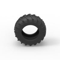 Tire of Vintage Pulling tractor Version 1 Scale 1:25 - Thumbnail 6