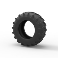 Tire of Vintage Pulling tractor Version 1 Scale 1:25 - Thumbnail 7