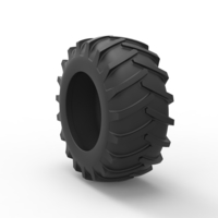 Tire of Vintage Pulling tractor Version 1 Scale 1:25 - Thumbnail 8