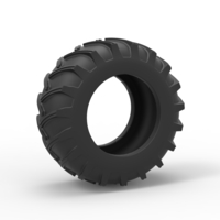 Tire of Vintage Pulling tractor Version 2 Scale 1:25 - Thumbnail 1