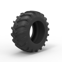 Tire of Vintage Pulling tractor Version 2 Scale 1:25 - Thumbnail 2
