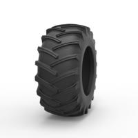 Tire of Vintage Pulling tractor Version 2 Scale 1:25 - Thumbnail 3