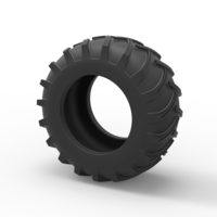 Tire of Vintage Pulling tractor Version 2 Scale 1:25 - Thumbnail 7