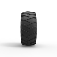 Rear wheel of Vintage Pulling tractor Scale 1:25 - Thumbnail 4