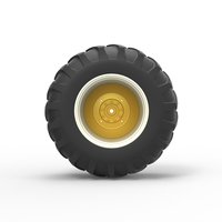 Rear wheel of Vintage Pulling tractor Scale 1:25 - Thumbnail 5