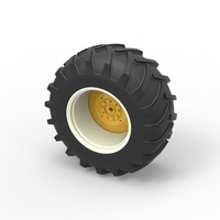 Rear wheel of Vintage Pulling tractor Scale 1:25 - Thumbnail 7